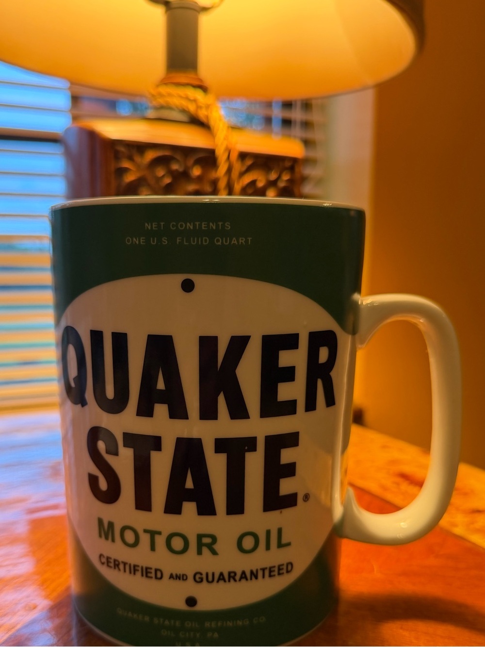 Vintage Collection Quaker State Motor Oil Ceramic Mug